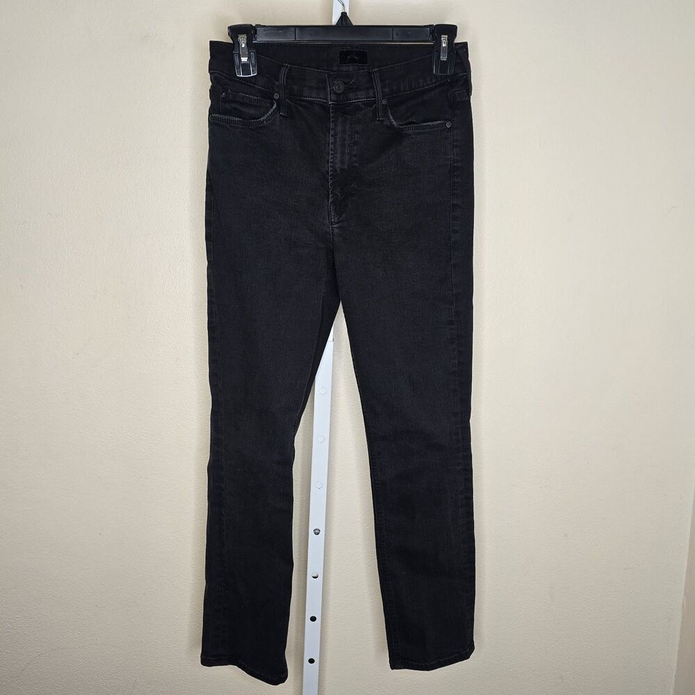 Mother The Mid Rise Dazzler Ankle in Not Guilty Black Denim Jeans Size 27